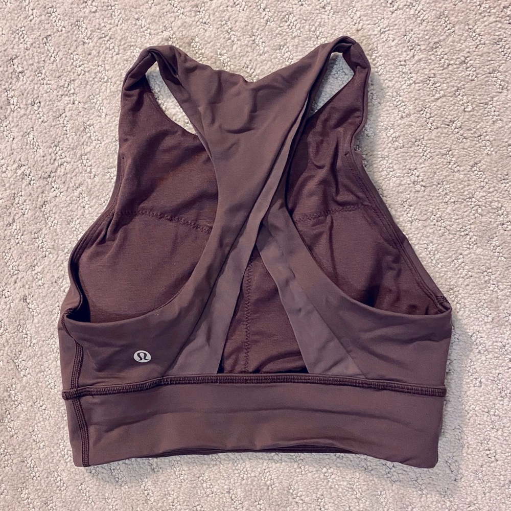 Lululemon size 4 high neck bra plum/mauve color